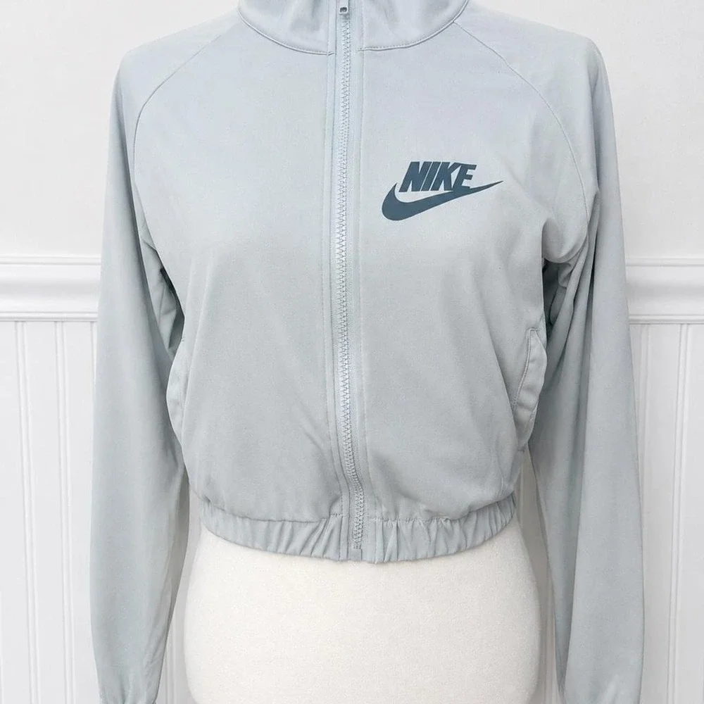 Nike Two Piece Cropped Zip-Up Jacket & Flared Track Pant Set
